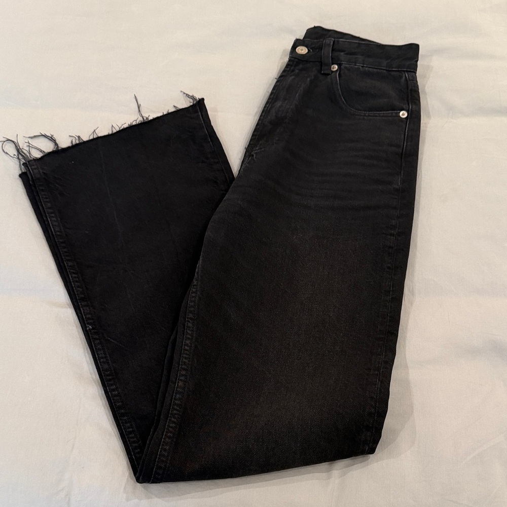 Zara black wide leg jeans